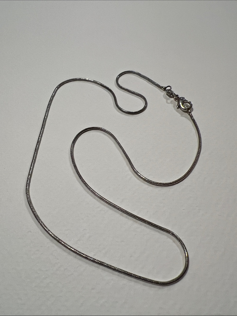 Sterling Silver Snake Chain Necklace - Silver